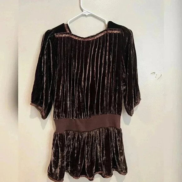Blumarine Silk Velvet Boho Blouse LIKE NEW - Picture 2 of 5